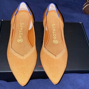 Rothy's The Point Marigold Knit Fabric Pointy Toe Slip On Ballet flat Womens 8.5